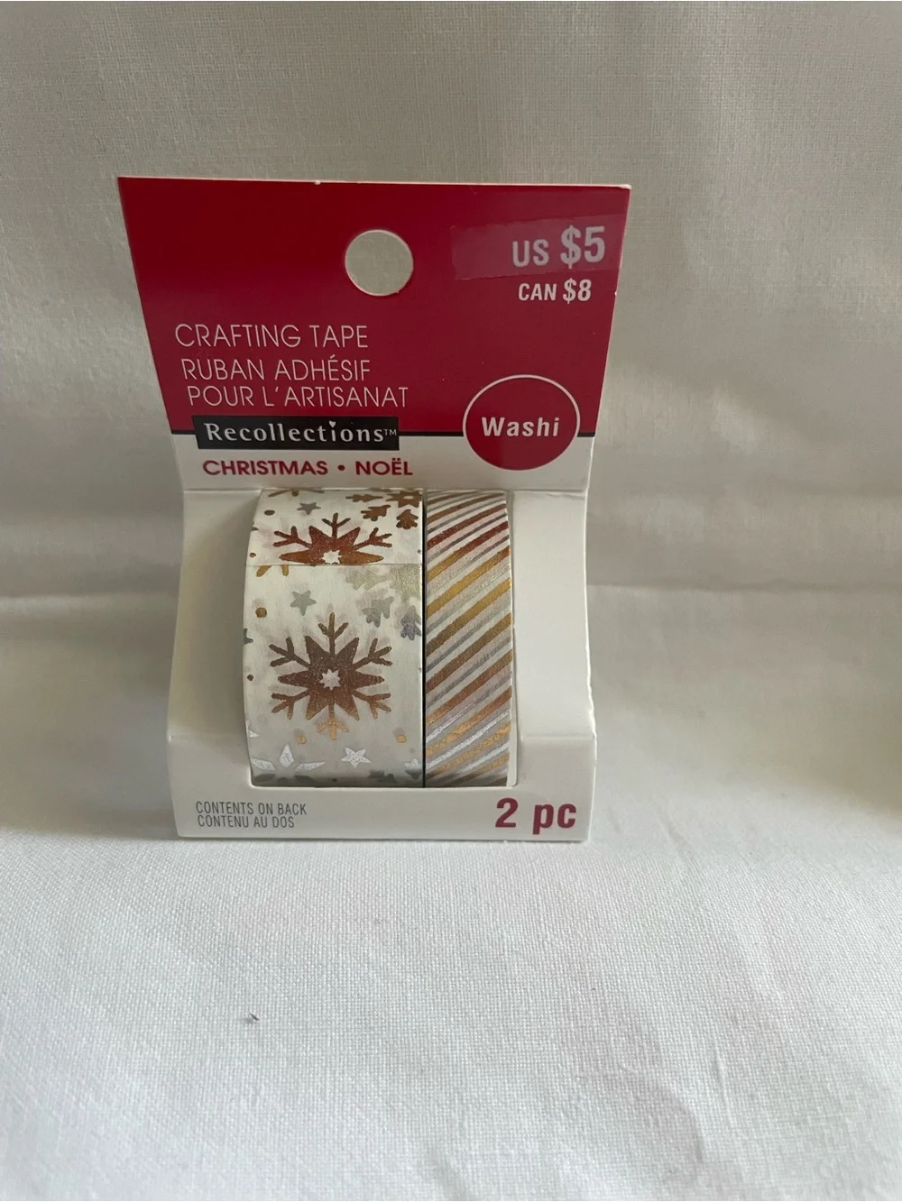 New 4 Packs of Recollections Holiday Washi Tape
